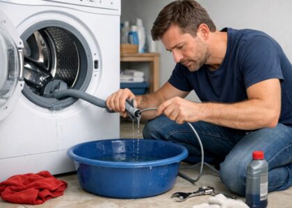 Comment déboucher le tuyau d’évacuation d’une machine à laver