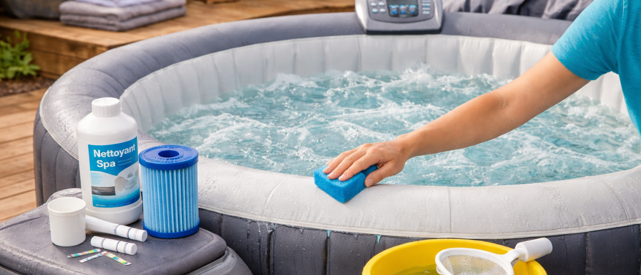 Nettoyer un spa gonflable