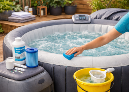 Nettoyer un spa gonflable